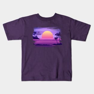 The Beach House at Sunset Kids T-Shirt